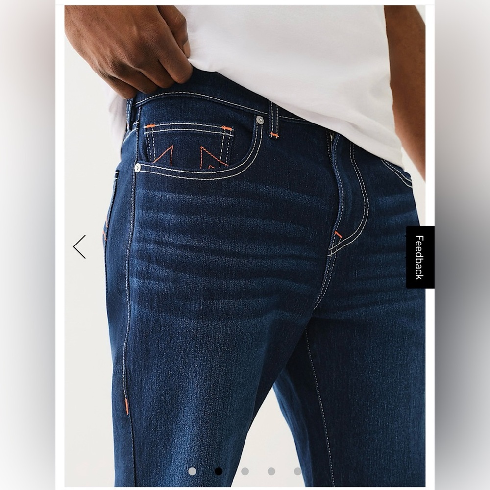 True Religion Men's Dark Blue Jean Shorts 36 - Picture 2 of 10